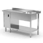 Work Table With 1 Rhs Sink 1 Shelf And Lhs Door