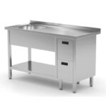 Work Table With 1 Lhs Sink 1 Shelf And 2 Drawers