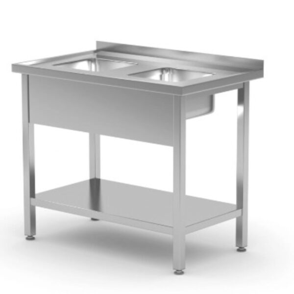 2 Sink Unit With 1 Shelf