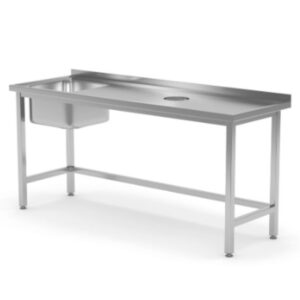 Table With Lhs Sink Rhs Chute