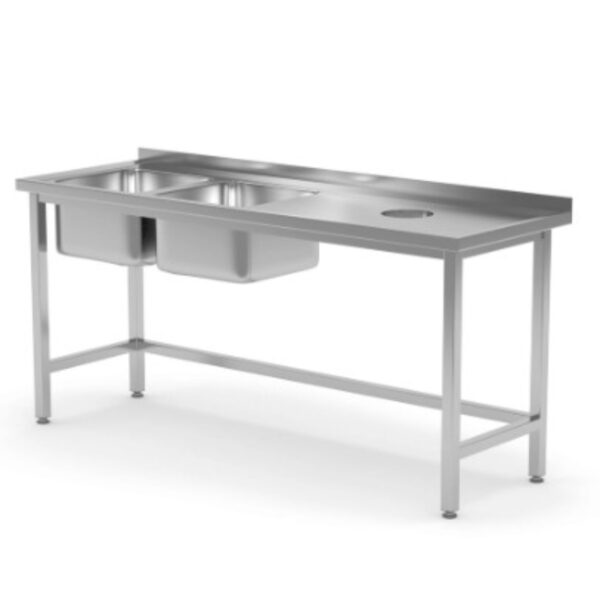 Table With Lhs 2 Sink Rhs Chute