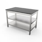 Granite Table With 2 Shelf
